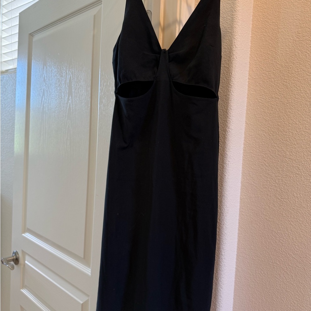 Abercrombie & Fitch Black Midi Dress